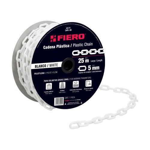 Metro de Cadena Plástico Blanco 5mm | Ideal Manualidades y Decoración