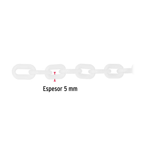 Metro de Cadena Plástico Blanco 5mm | Ideal Manualidades y Decoración