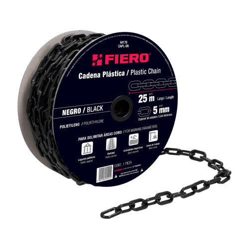 Metro de Cadena Negra de 5 mm | Resistente y Versátil