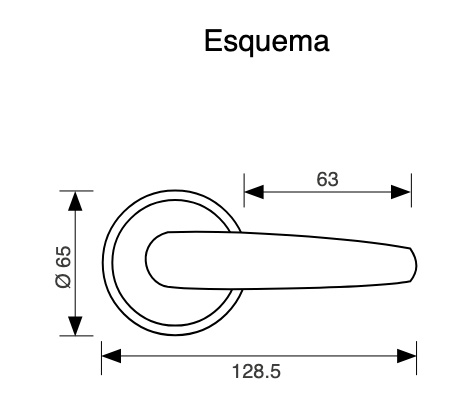 Manija Toledo Rec. 60mm - Seguridad y Estilo en Cerraduras