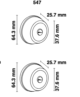 Cerrojo T60 NS Grado 2 - Seguridad Máxima 60mm