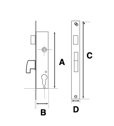 Cerradura de Aluminio TESA 2246G Gancho Rodi T60 - Seguridad Premium