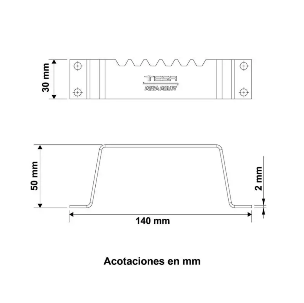 MX89783 JALADERA DE PIE INOX FP-100