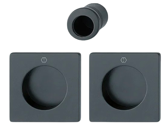Kit Puerta Corrediza Ciega Spazio Negro M443 F9714M