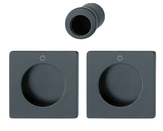 Kit Puerta Corrediza Ciega Spazio Negro M443 F9714M