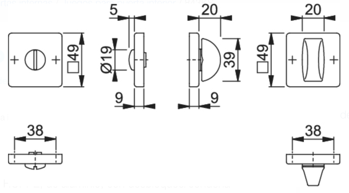 843KS KIT WC F9 ALUM CONDENA OLIVA 40MM
