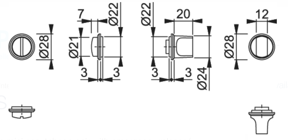 MSK91 MOL45 MINI KIT WC ANTRACITA SATIN F97-1 R