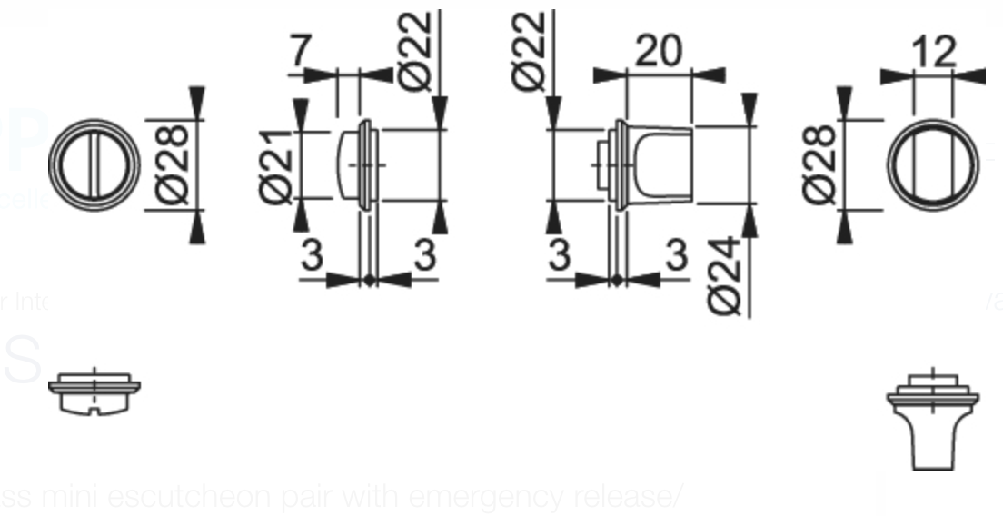 Kit WC Mini Cromo Satinado F41-R RES