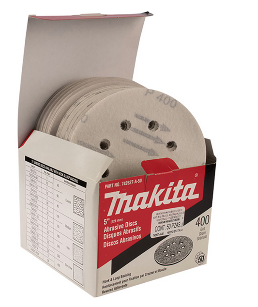 Disco Lija 5" 320 Grano con Velcro - 50 Unidades