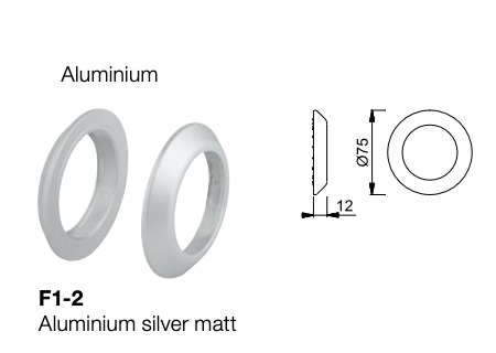 Roseta Decorativa Cromo Satinado F41 35-45/75mm