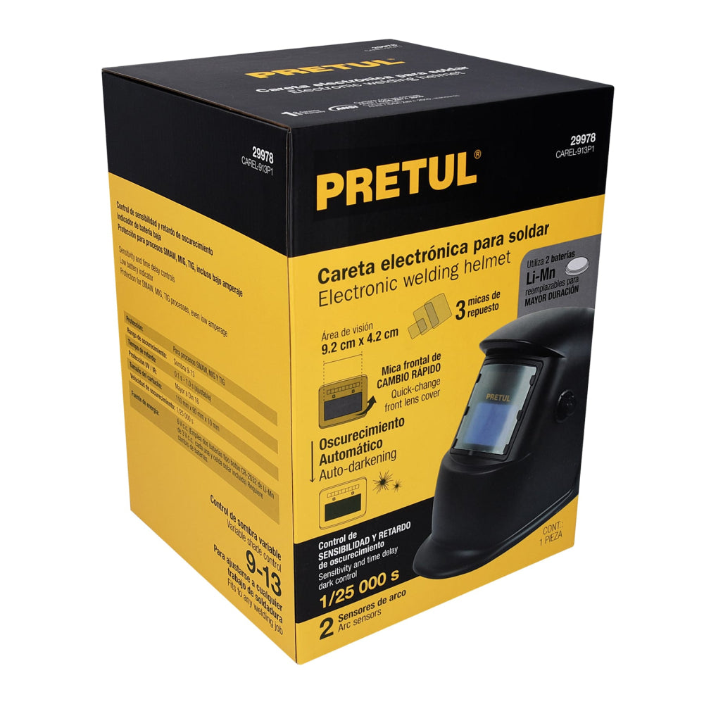 Careta Electrónica para Soldar Sombra 9-13 | Protección Óptima