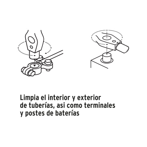 Cepillo Limpiador de Baterías 4 en 1, Elimina Corrosión