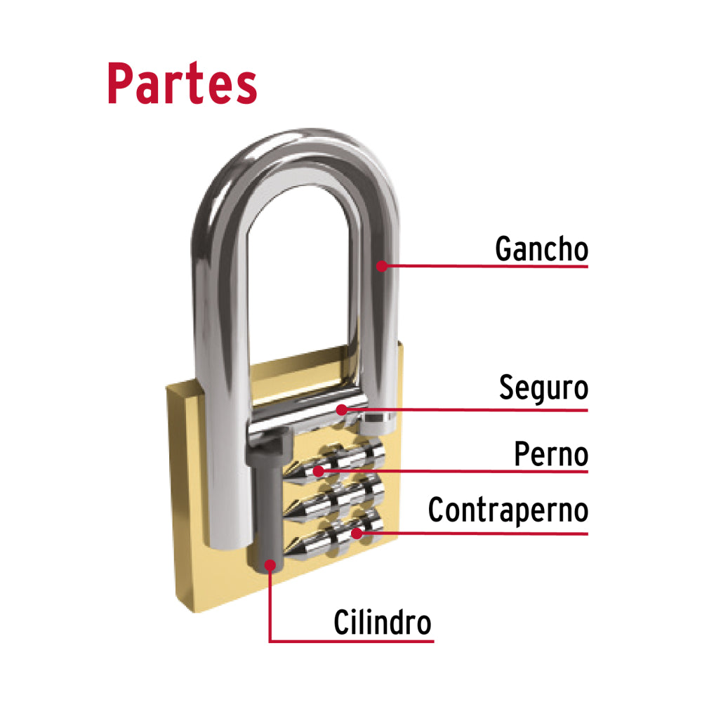 CANDADO DE HIERRO 40 MM HERMEX BASIC