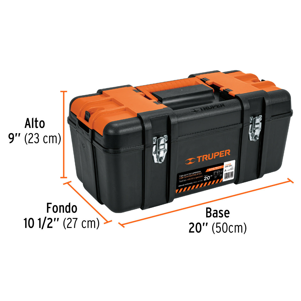 Caja para Herramientas 20" con Compartimentos - Organización Profesional