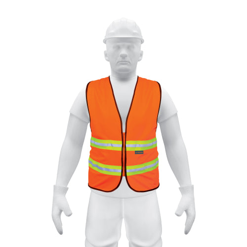 Chaleco de Seguridad Naranja con Cierre | Alta Visibilidad