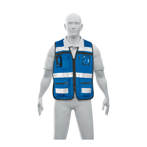 Chaleco Reflectante Azul Rey - Alta Visibilidad y Seguridad