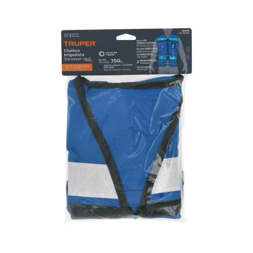 Chaleco Reflectante Azul Rey - Alta Visibilidad y Seguridad