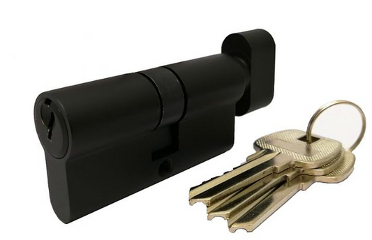 Cilindro Negro Llave-Pomo 60mm - Seguridad Premium