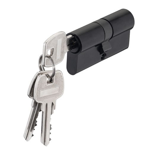 Cilindro Negro 70mm con Doble Llave - Seguridad Premium