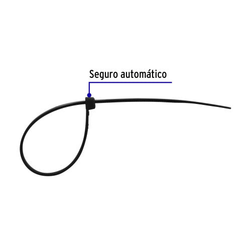 Cinchones de Plástico Negro 150x3.5mm - Pack de 50 Unidades