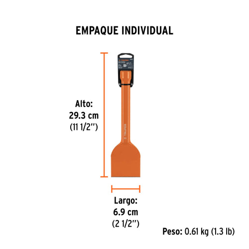 Cincel Ladrillero de Cromo Vanadio - Cabeza Grande 2-3/4 x 10”