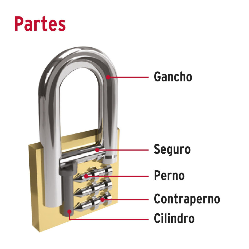 Candado de Latón 50mm con Llave de Puntos - Alta Seguridad