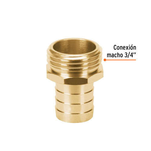 Conexión de Latón Macho 3/4" - Alta Durabilidad