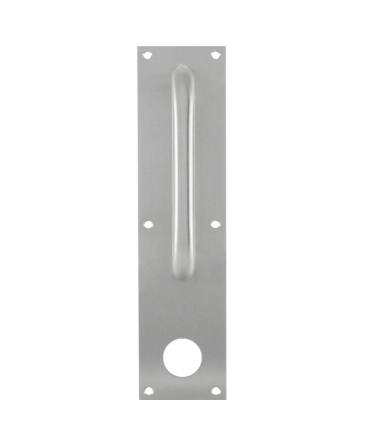 Manija con Placa para Barra Antipánico, Modelo 4, Inox