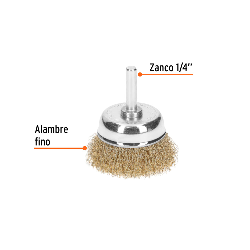 Carda de Copa de Alambre Fino CO-1-3/4F