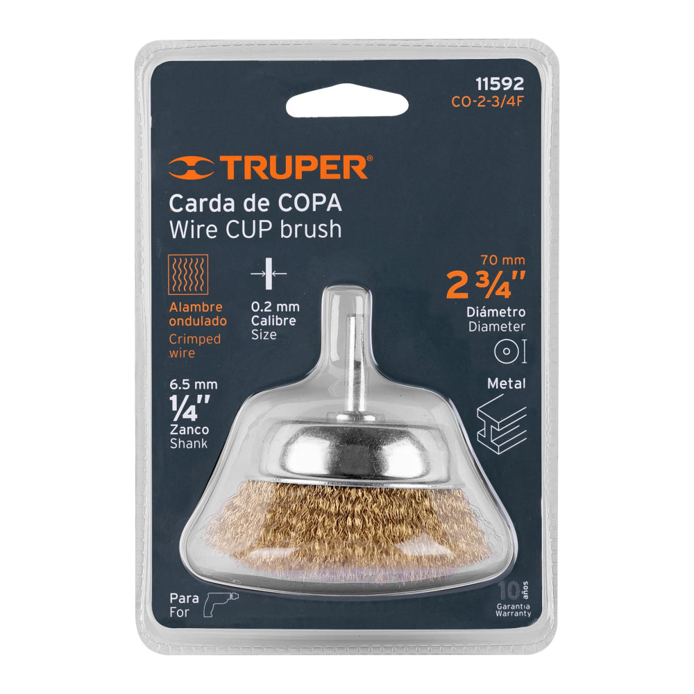 Carda de Copa de Alambre Fino CO-2-3/4F
