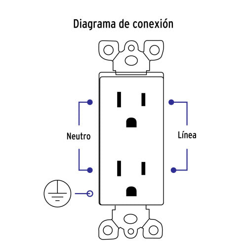 Contacto Doble Línea Classic Voltech - Alta Calidad