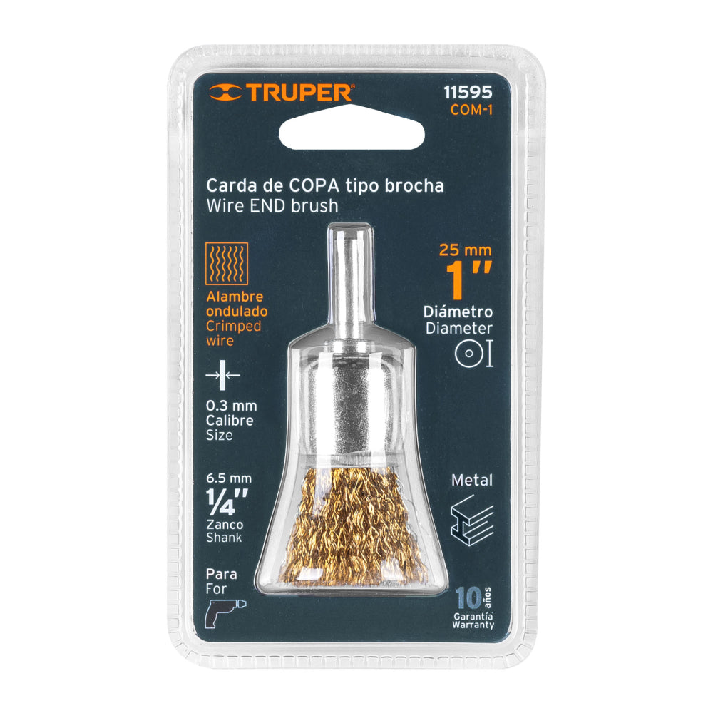 Carda de Alambre 0.3mm para Limpieza de Acero Latonado