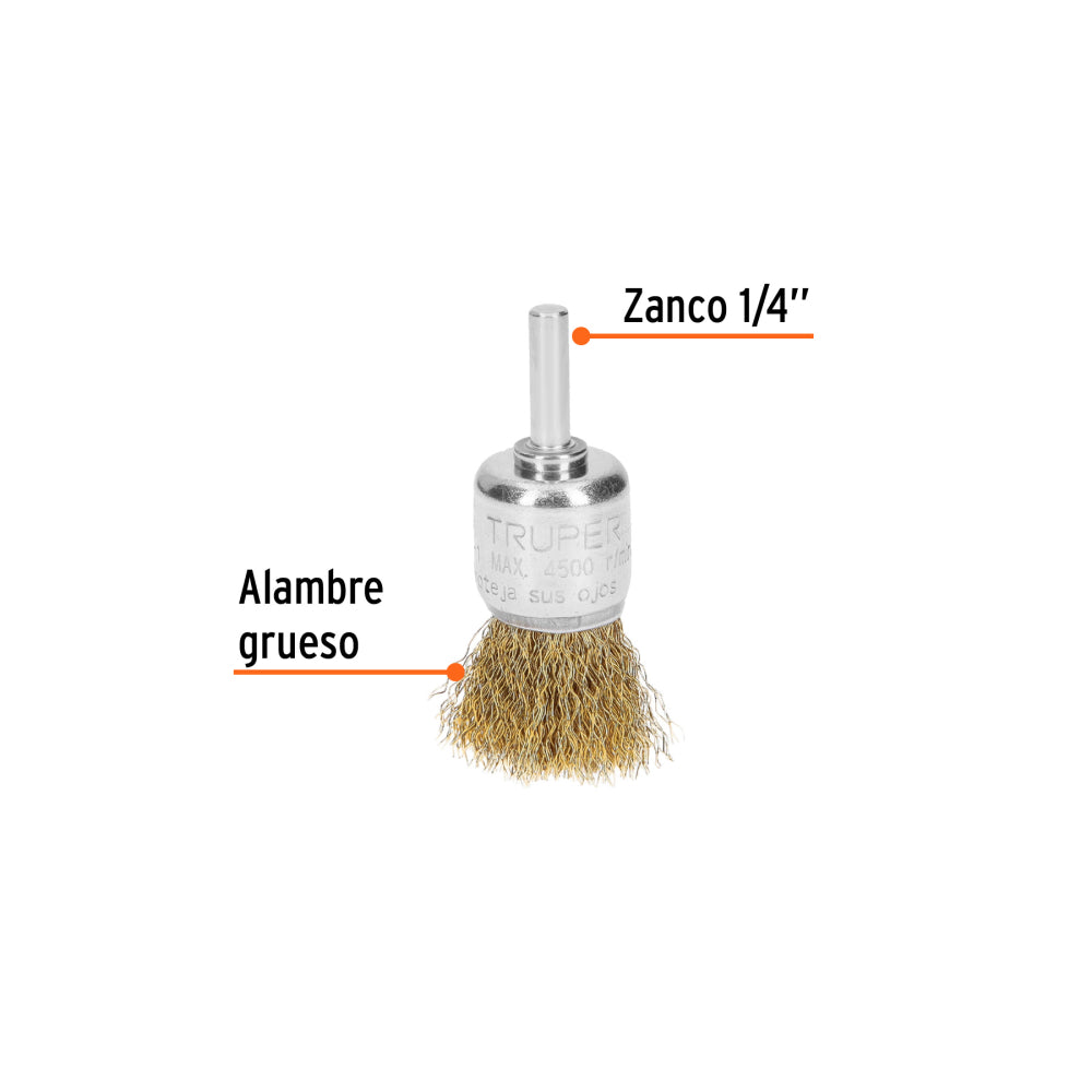 Carda de Alambre 0.3mm para Limpieza de Acero Latonado