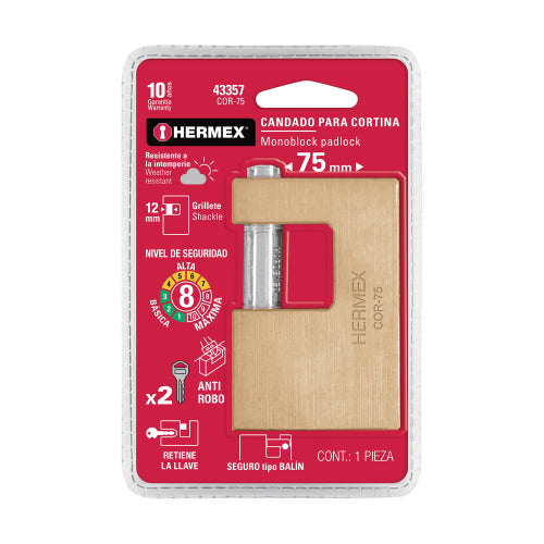 Candado Antipalanca Latón 76mm | Seguridad Premium