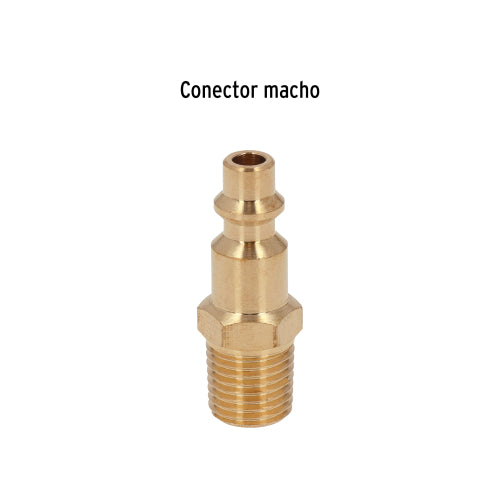 Conector Rápido Macho 1/4 NPT en Latón - Alta Durabilidad