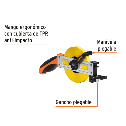 Cinta Métrica de 30m, Resistente y Precisa