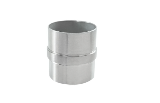 Conector Doble para Tubo 50.8 mm - Unión Recta en Acero Inoxidable