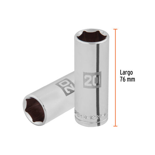 Dado Largo 20mm 6 Puntas 1/2" | Herramienta Profesional