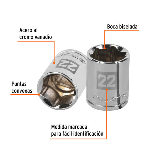 Dado 6 Puntas 1/2' 22mm - Alta Resistencia y Durabilidad