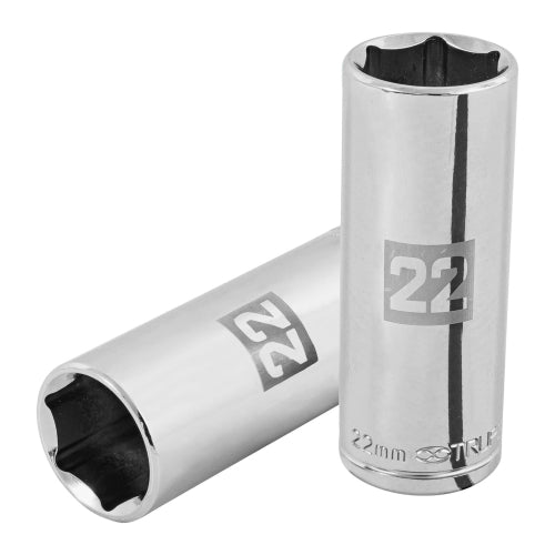 Dado Largo 22mm 6 Puntas Cuadrado 1/2" - Herramienta Profesional