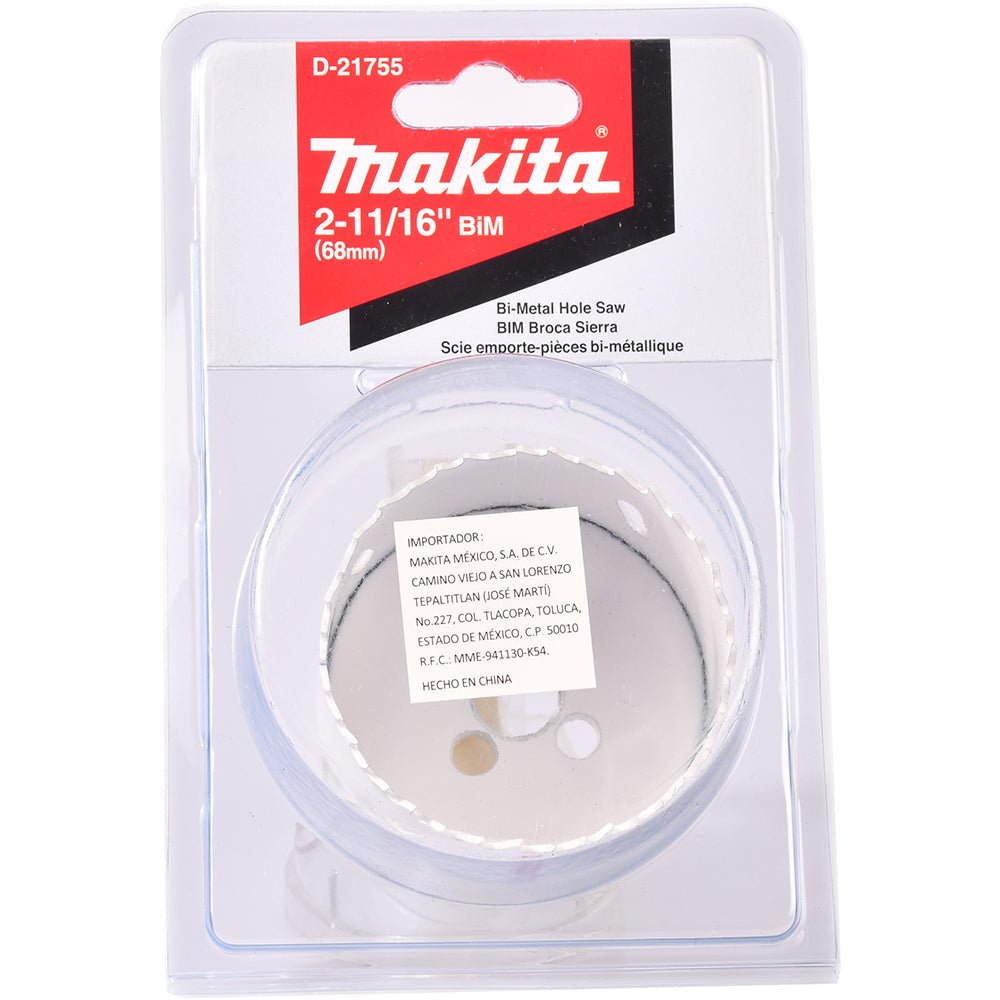 Broca Sierra Bi-Met 2 11/16" para Makita - Corte Preciso