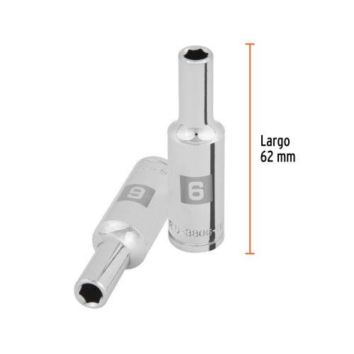 Dardo Largo 6MM 6 Puntas Cuadro 3/8" - Precisión Garantizada