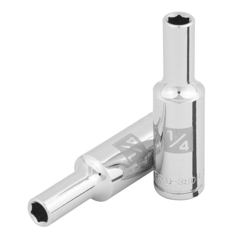 Dado Largo 1/4" 6 Puntas - Herramienta Profesional 3/8"