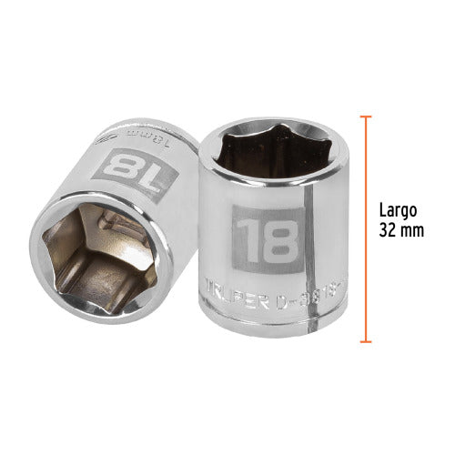 Dado 6 Puntas 3/8' 18mm - Herramienta Profesional