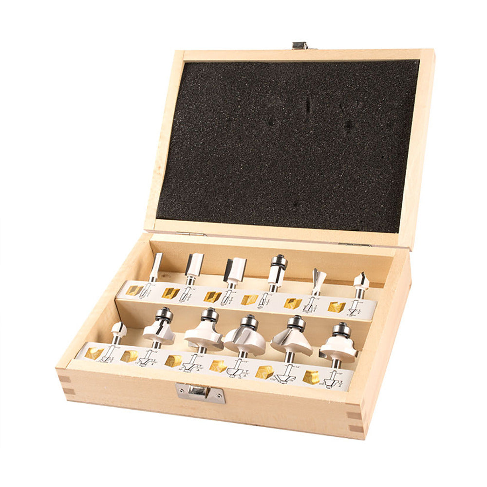 Juego de 12 Fresas para Router 1/4" - Corte Profesional en Madera