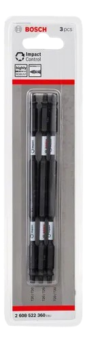 Juego de 3 puntas Torx Impact T20 150mm - Alta resistencia