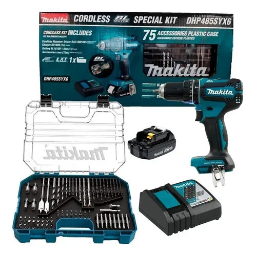Combo Makita Rotomartillo + Cargador + Kit Accesorios