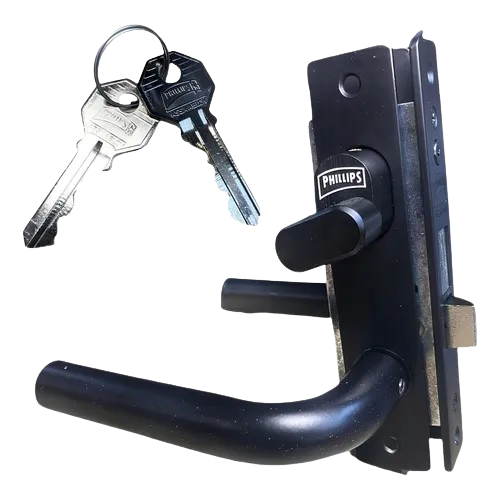 Cerradura negra Mod. 570 MC para perfiles de aluminio