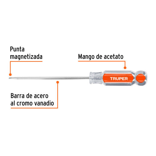 Desarmador Profesional 1/8x4 - Mango Acetato Durable