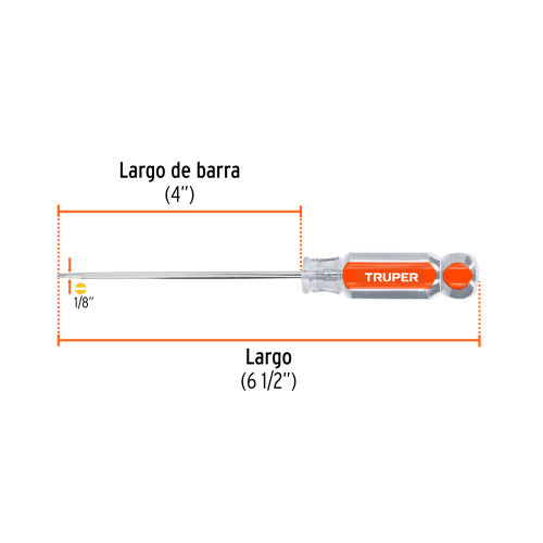 Desarmador Profesional 1/8x4 - Mango Acetato Durable